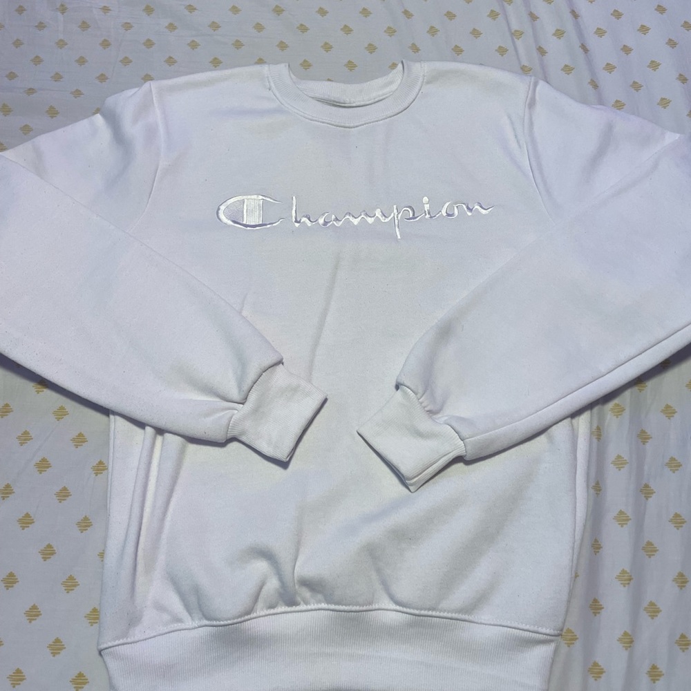 Champion Triple White Long Sleeve Sweater